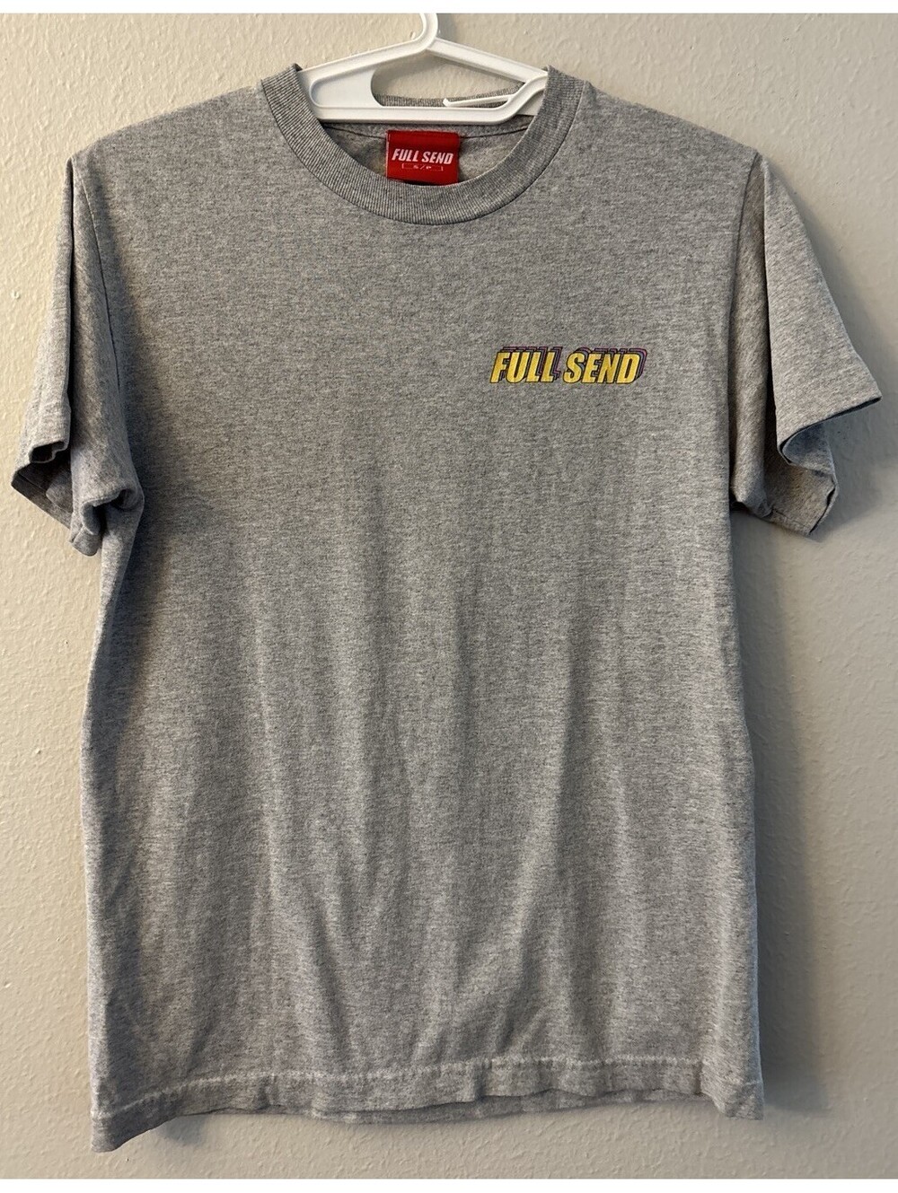 Full Send Simple Logo Nelk Light Grey T Shirt Small
